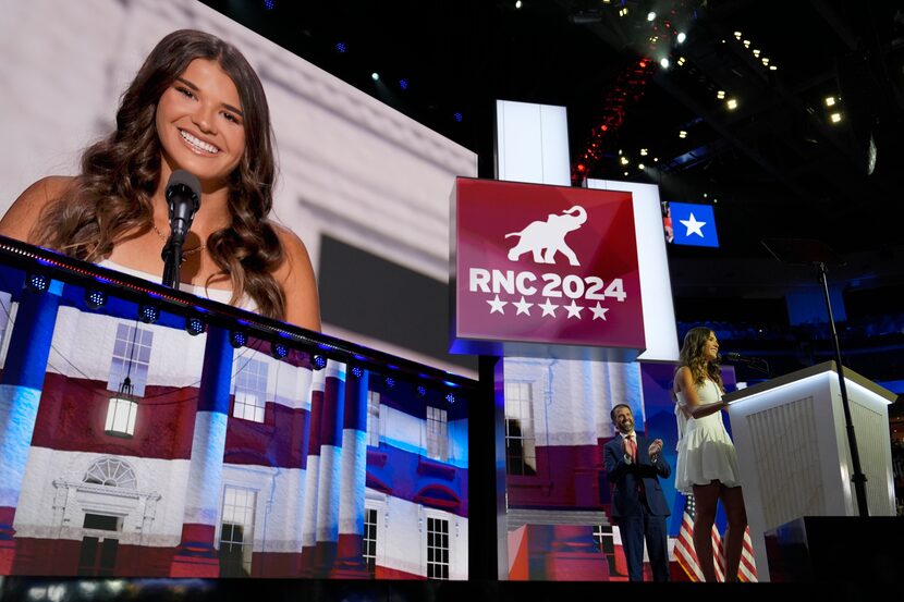 Kai Madison Trump speaks during the Republican National Convention Wednesday, July 17, 2024,...