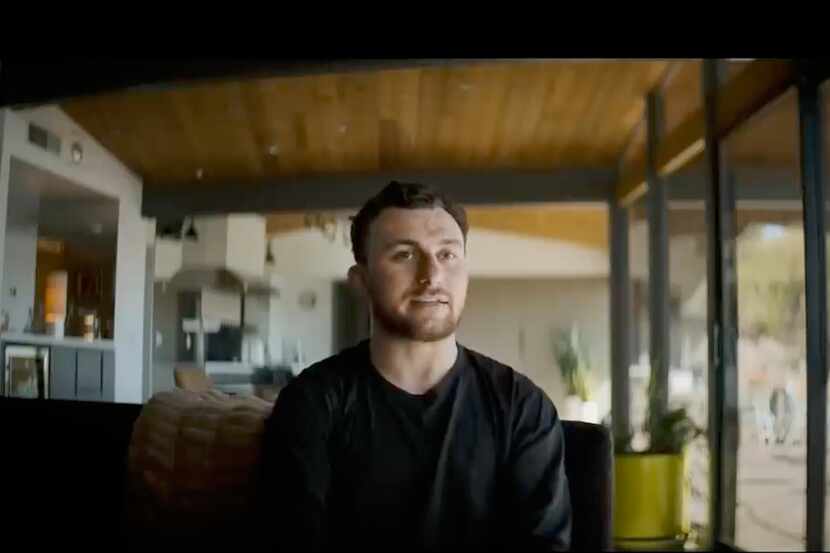 Former Texas A&M football star Johnny Manziel speaks in an interview for Netflix's new...