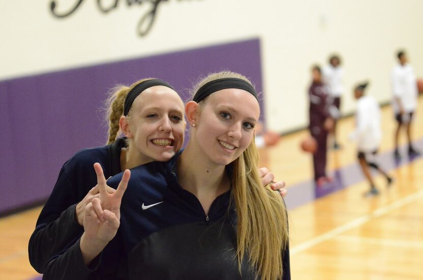 Whitney Cox (left) and older sister Lauren Cox were teammates for one season at Flower...