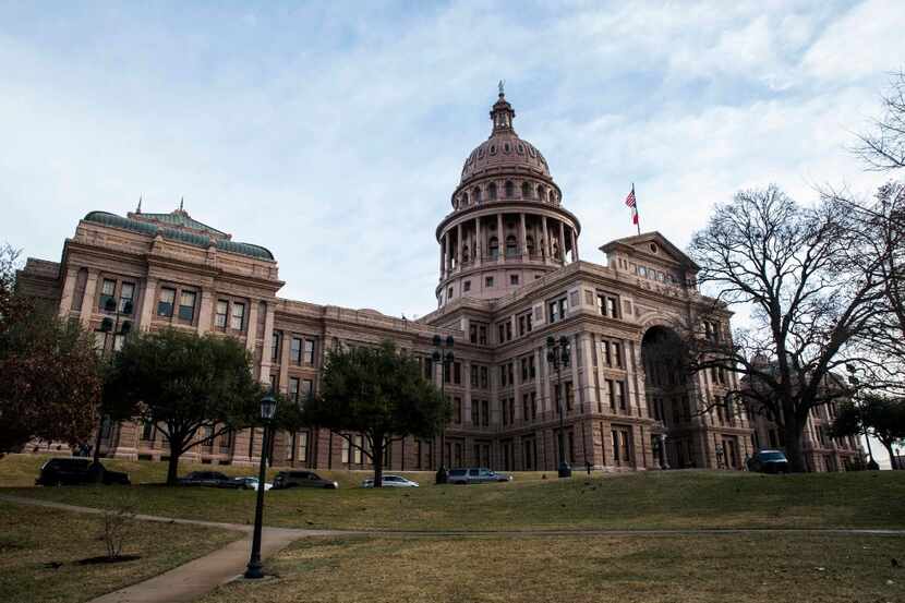 The Texas State Capitol building on the first day of the 85th Texas Legislative Session on...