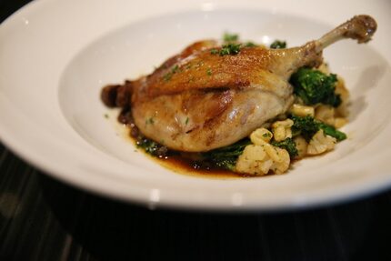 Crispy duck confit with spaetzle