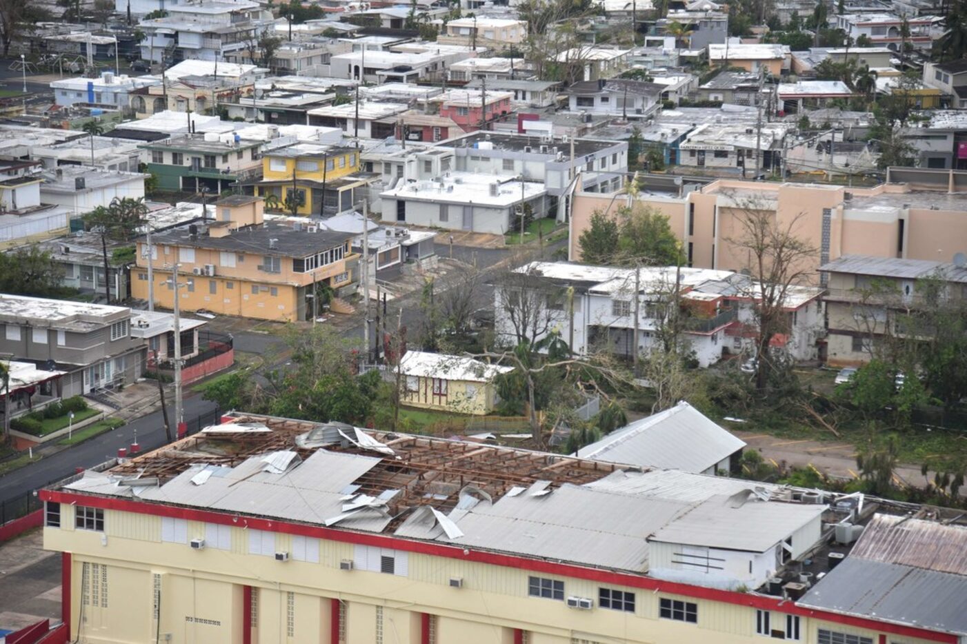 After Hurricane Maria devastated Puerto Rico, including the roof of this school in the Rio...