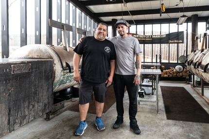 Chris Magallanes (left) and Ernest Morales are the owners of Panther City BBQ in Fort Worth....