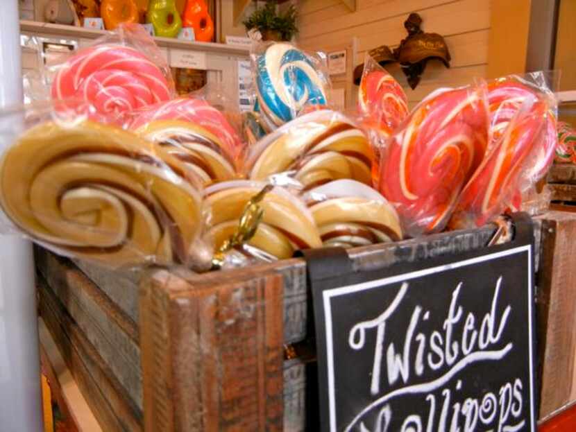 
Swirled lollipops are among the goodies for sale at Miss Giddy’s on High Street.
