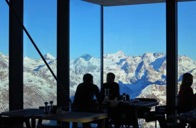 The new restaurant Ice Q offers high-end dining on the Sölden Glacier summit.