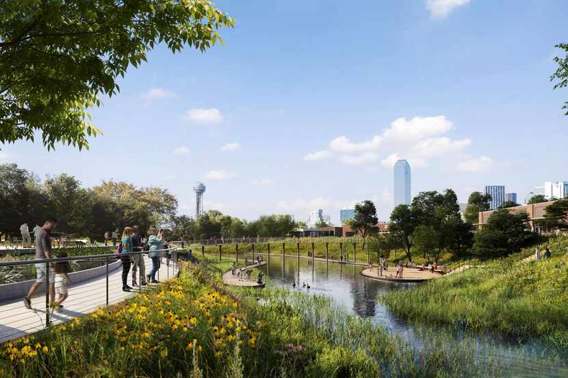 Rendering of the future Dallas Water Commons by Studio Outside.