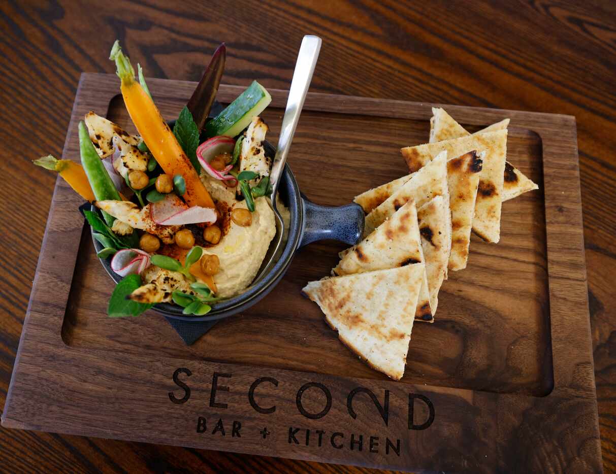 Hummus and Garden Vegetables are on the menu at Second Bar + Kitchen at The Crazy Water...