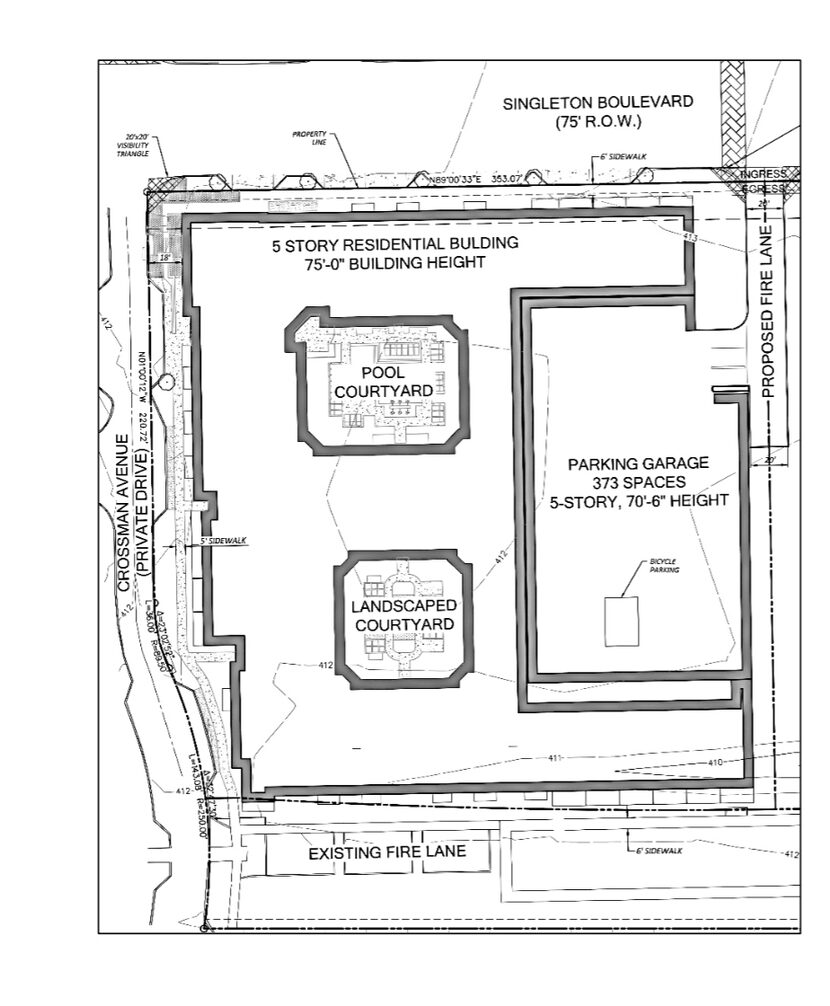 Stonelake Capital has filed preliminary plans for its West Dallas project with the city.