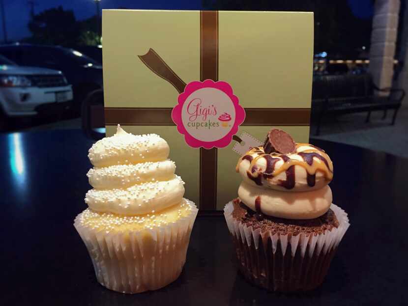 Wedding Cake and Peanut Butter Cup cupcakes at Gigi's