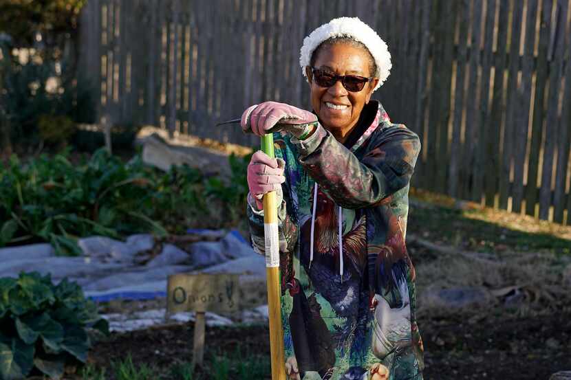 Anna Hill, in the Dolphin Heights Neighborhood Association garden, which is located next to...