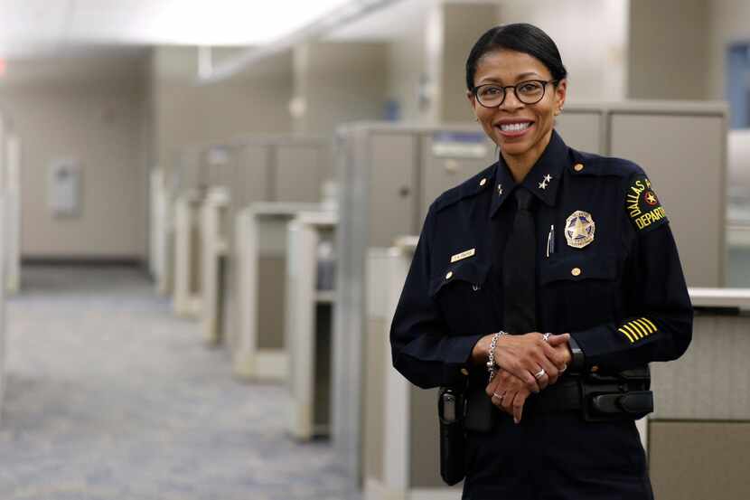 DPD Assistant Chief Tammie Hughes poses for a portrait at the Dallas Police Department...