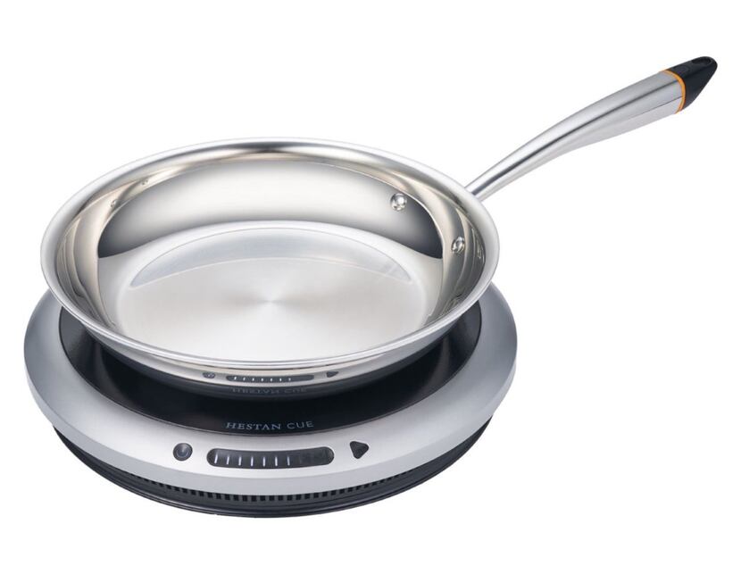 The Hestan Cue 11-inch pan with the induction burner.