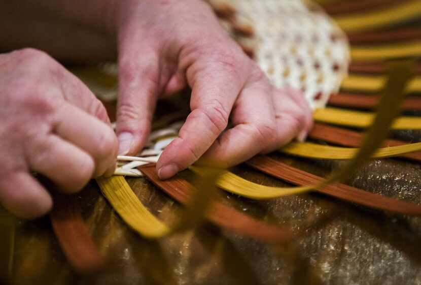 About 100  weavers attended the Texas Basket Weavers Association conference to practice...