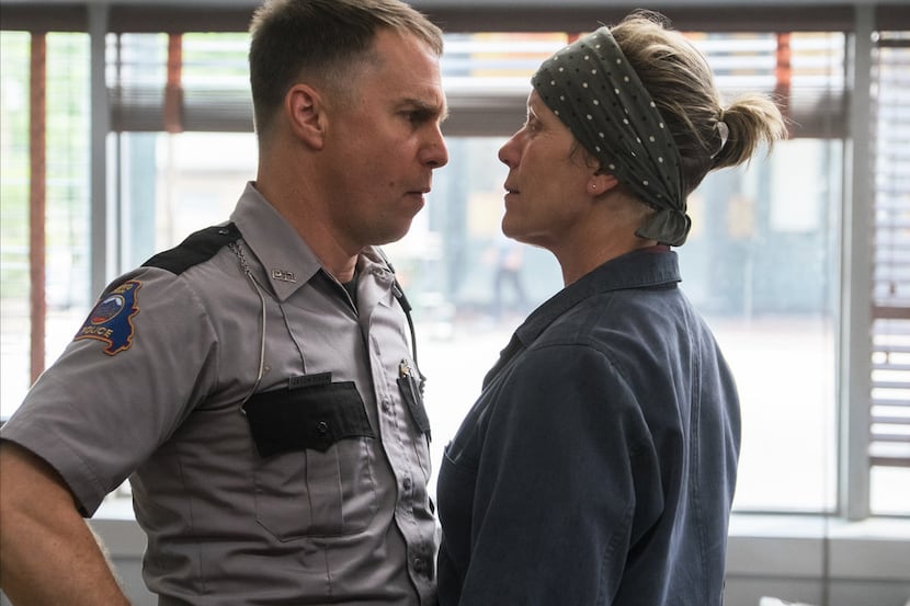 Sam Rockwell and Frances McDormand face off in "Three Billboards Outside Ebbing, Missouri."...