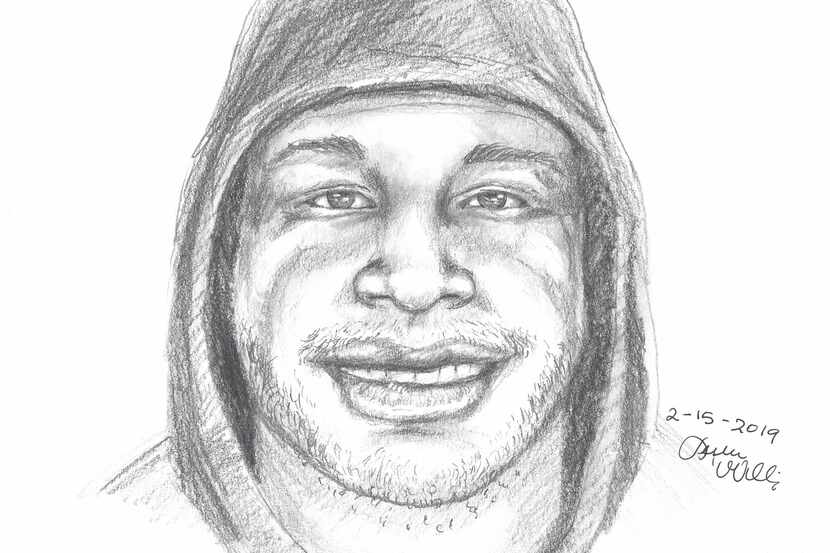 Lewisville police released this sketch of a man suspected in the Feb. 15 armed robbery and...