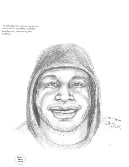 Lewisville police released this sketch of a man suspected in the Feb. 15 armed robbery and...