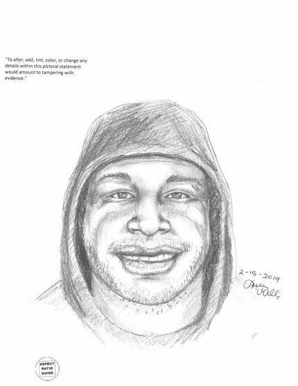 Lewisville police released this sketch of a man suspected in the Feb. 15 armed robbery and...