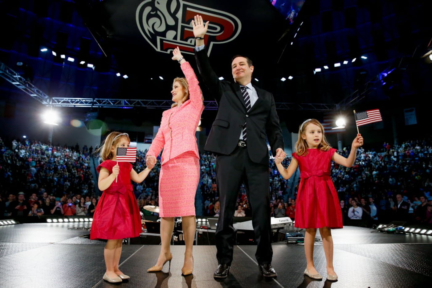 Sen. Ted Cruz, his wife Heidi, and their two daughters Catherine, 4, left, and Caroline, 6,...