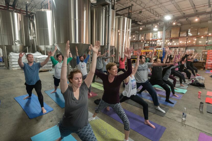 Drinking beer and being healthy don't have to be mutually exclusive. Brewery yoga, like the...