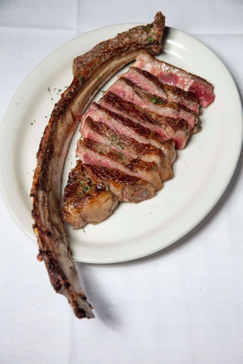 The 32-ounce,  dry-aged tomahawk rib chop