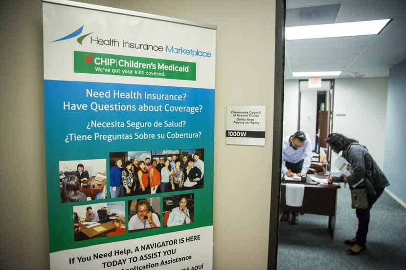  Client Rosa Sanchez works with Affordable Care Act navigator Able Serna at Community...