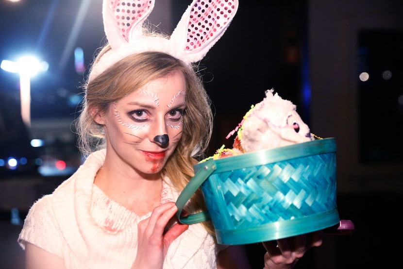 Angela Walker's Evil Bunny brought a basket full of 'goodies' to Deep Ellum.