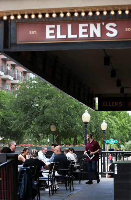 The patio area of Ellen's was bustling Friday afternoon.