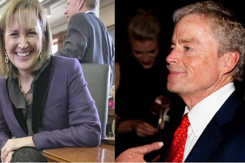 Texas state senators Konni Burton (left) and Don Huffines appeared headed for defeat late...