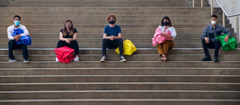 Artists Raul Rodriguez (from left), Mariah Tyler, Jake Dockins, Desiree Espada and Alberto...