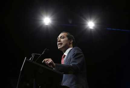 Julian Castro addressed the Texas Democratic convention in San Antonio in June. (Eric...