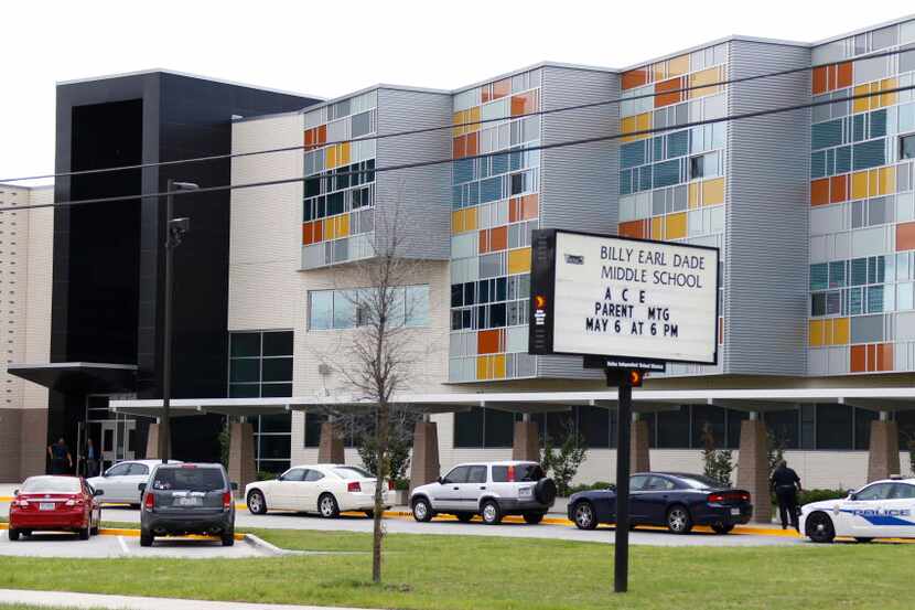 Dade Middle School was locked down after a fight was broken up by DISD police using pepper...