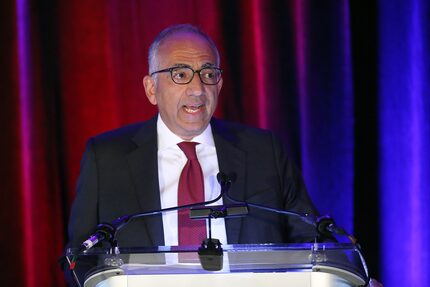 Carlos Cordeiro, presidente de US Soccer, durante la ceremonia de exaltación al NSHOF el...