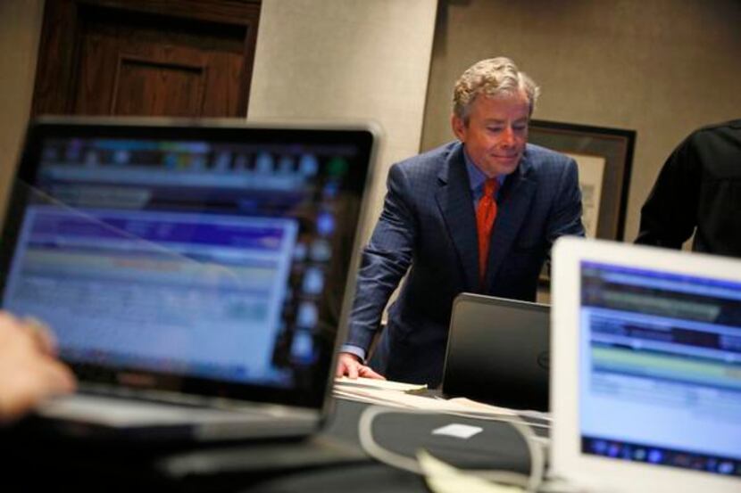 
Don Huffines, watching election returns roll in Tuesday night, is the overwhelming favorite...