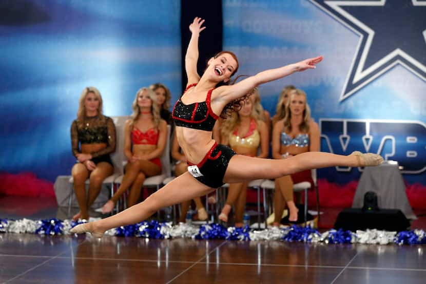 Rachel C of Sterling Heights, Mich., danced during the individual talent portion of tryouts...