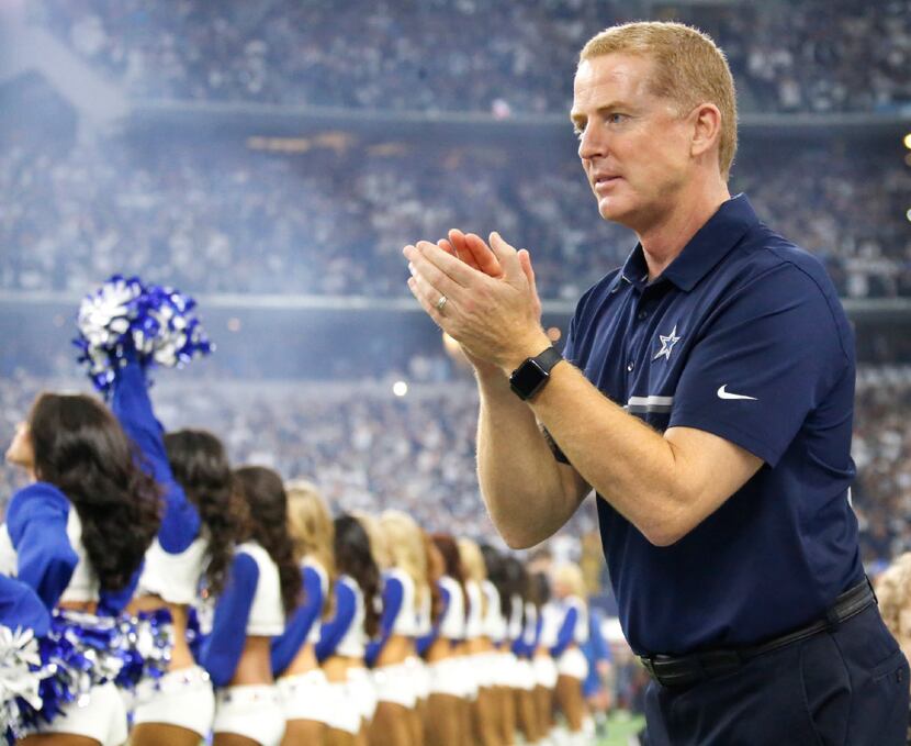 Dallas head coach Jason Garrett is pictured before Cowboys NFL football playoff game at AT&T...