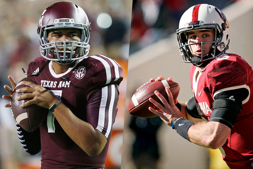 Kenny Hill (left) and Trevor Knight. (Photos by Scott Halleran/Getty Images and Brett...