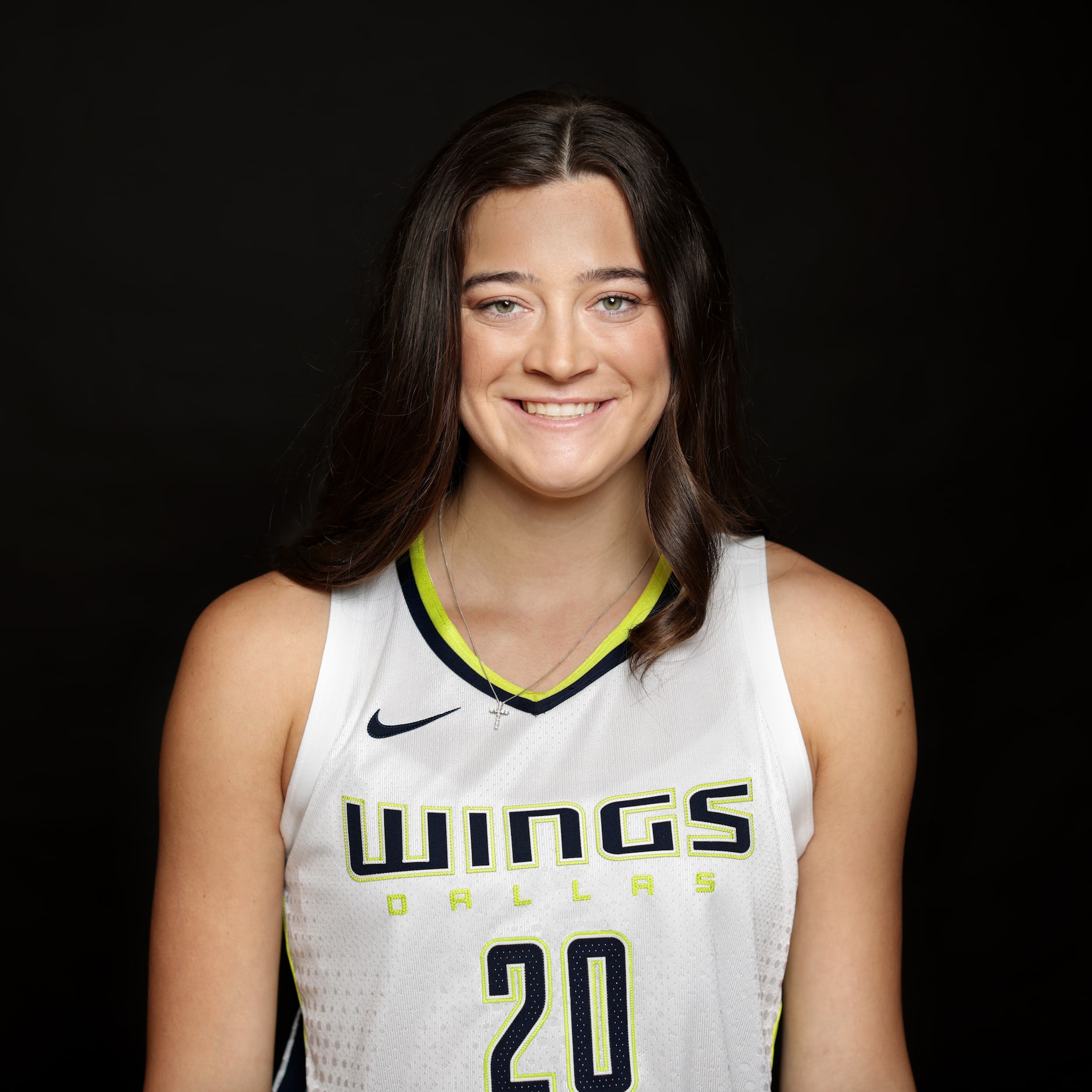 #20 Maddy Siegrist with The Dallas Wings poses for a photograph at College Park Center in...