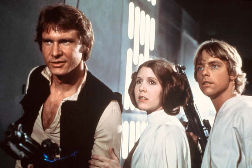 Harrison Ford, Carrie Fisher and Mark Hamill in "Star Wars" 