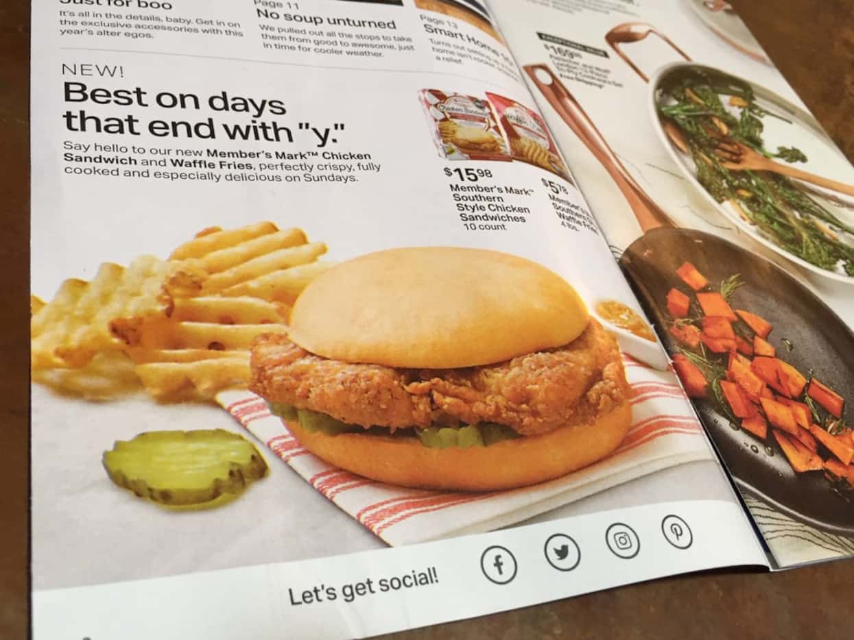 Photo of a page from the new Sam's Club (Aug. 21-Sept. 15, 2019) circular featuring Member's...