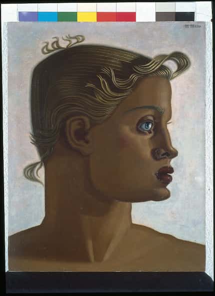 Maruja Mallo's "Gold (Two-Dimensional Portrait)" c. 1951, oil on canvas glued to board, is...