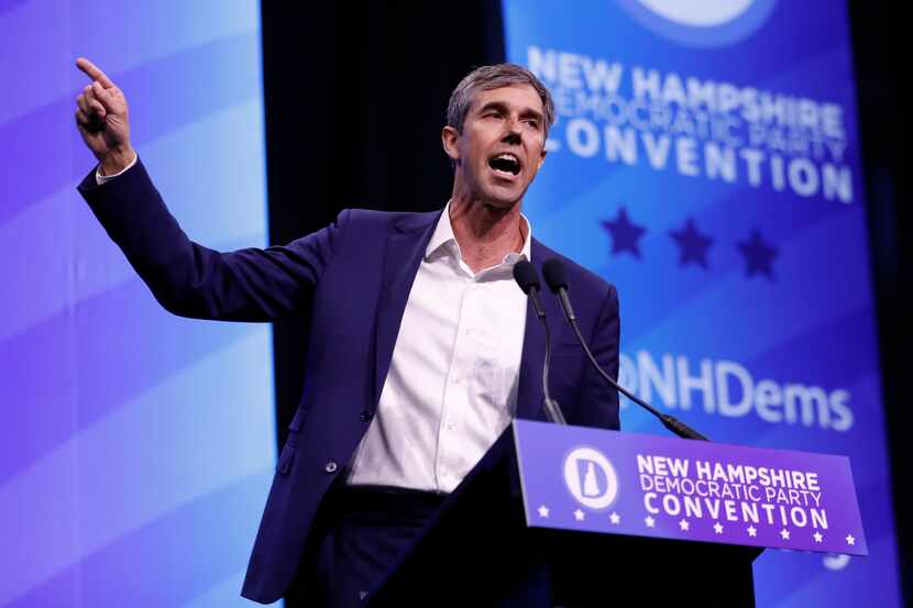 Democratic presidential candidate former U.S. Rep. Beto O'Rourke, D-Texas, speaks during the...