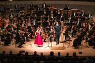 Violinist Anne-Sophie Mutter and music director Fabio Luisi with the Dallas Symphony...
