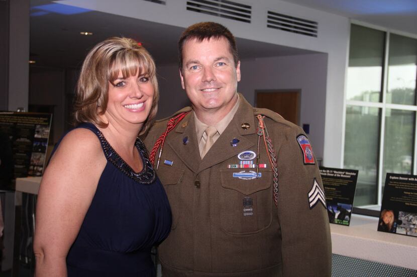 Jennifer and Kyle Clark at the Frontiers of Flight Museum gala  on May 16, 2015