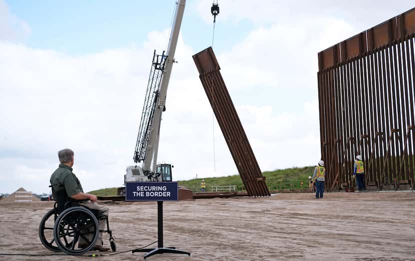 Texas Gov. Greg Abbott visits San Benito, Texas, as he observes a section of the U.S. border...