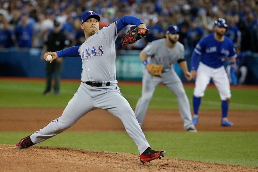 Texas Rangers relief pitcher Keone Kela (50) is pictured during the Texas Rangers vs....