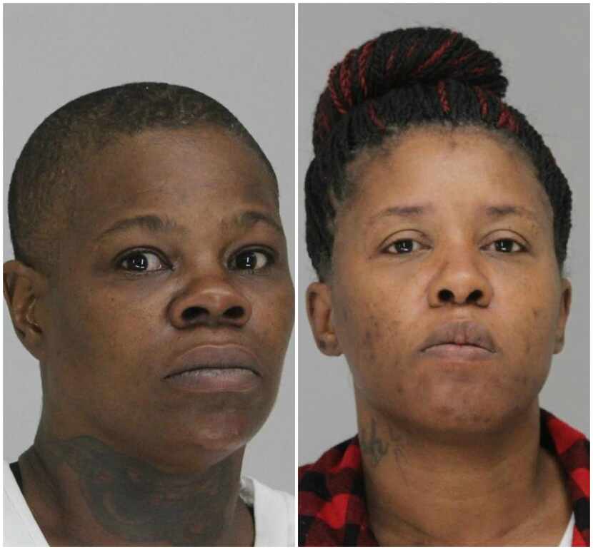 Toni Renee Caldwell (left) and Rhonda Cheryl Harper face charges of burglary of a building,...