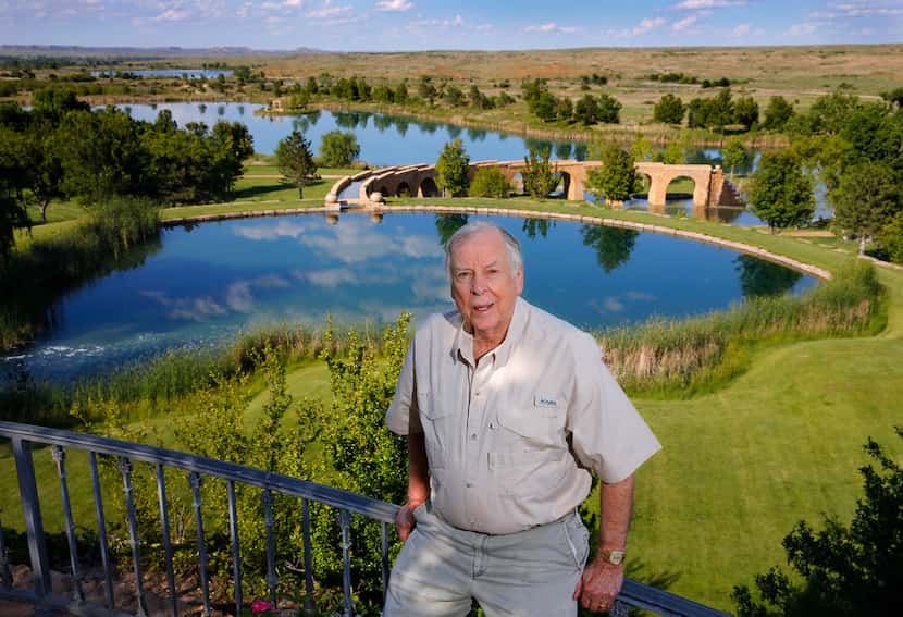 This photo taken May 30, 2017, shows businessman T. Boone Pickens near The Lake House to The...