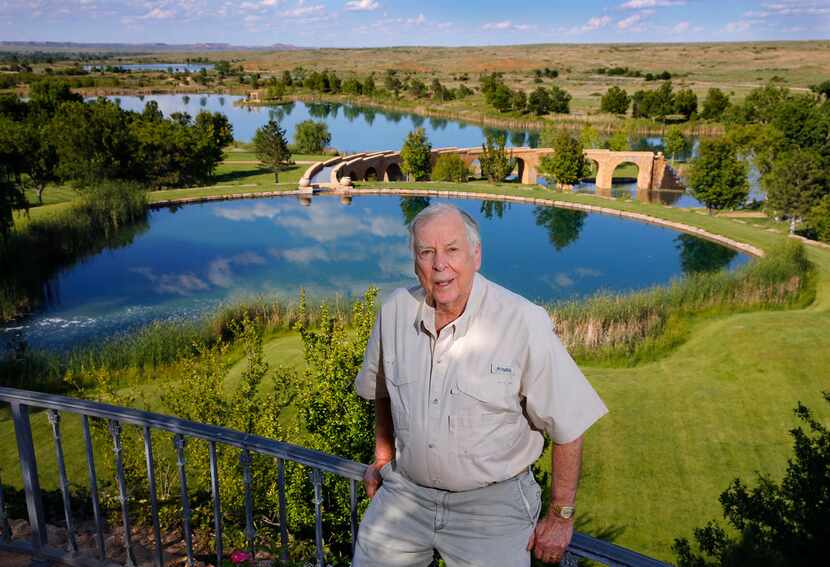 This photo taken May 30, 2017, shows businessman T. Boone Pickens near The Lake House to The...