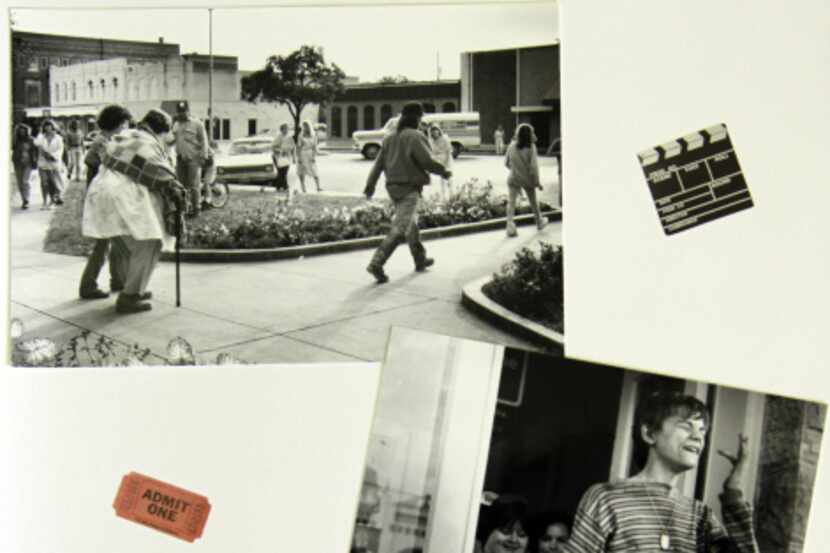 A page from Forney actress Darlene Cates' scrapbook shows scenes from the 1993 movie What's...