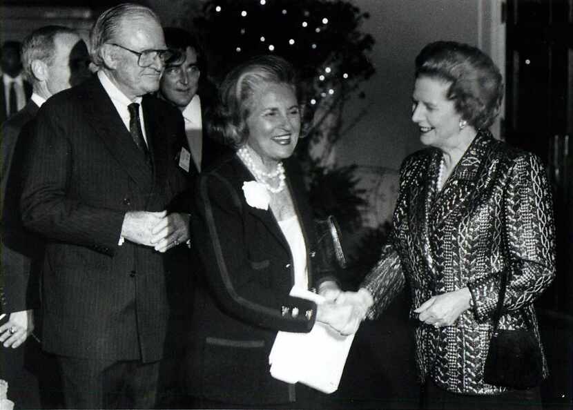 In 1993, Moss and former Mayor Annette Strauss greeted former British  Prime Minister...